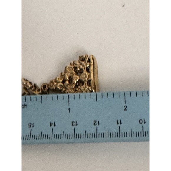 Vintage Accessocraft NYC Blue Cameo Dangle Earrings Goldtone Screwback Signed - Picture 11 of 12